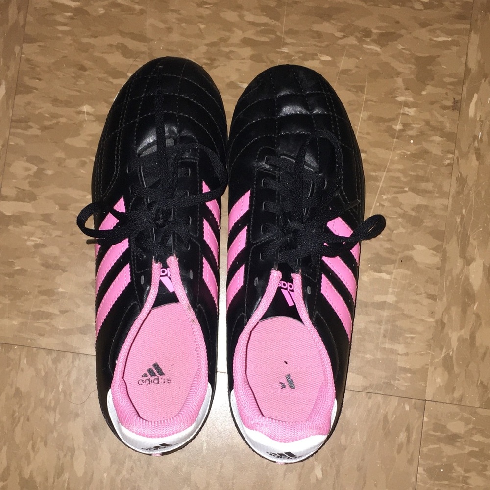 Black/Pink adidas soccer cleats